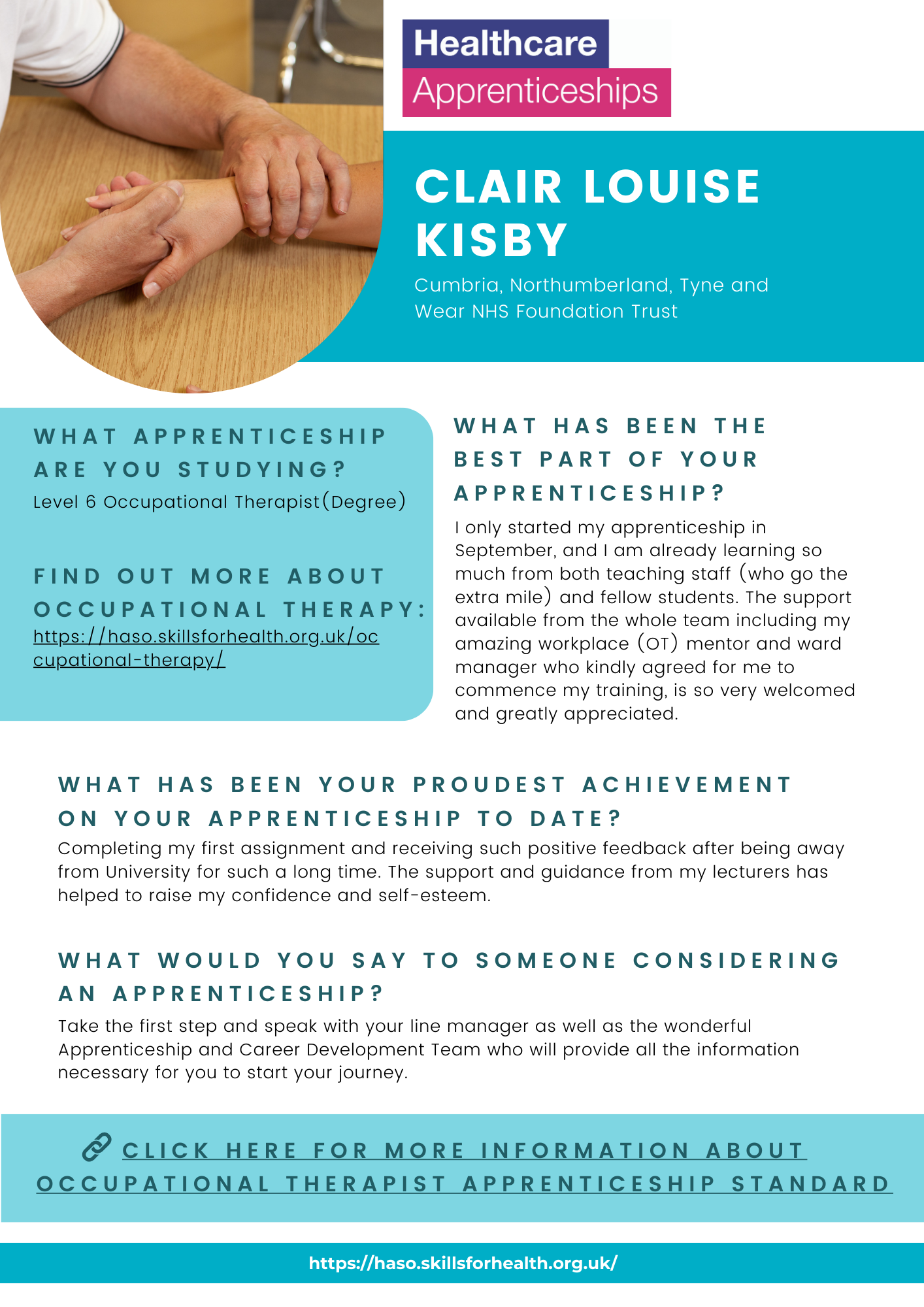 Image of Clair Louise Kisby, case study of the week.